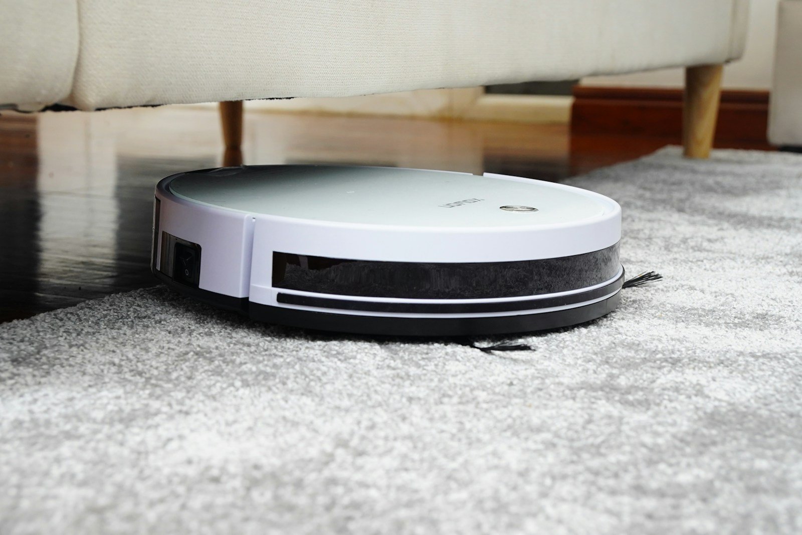 Cleaning equipment being used on a commercial surface